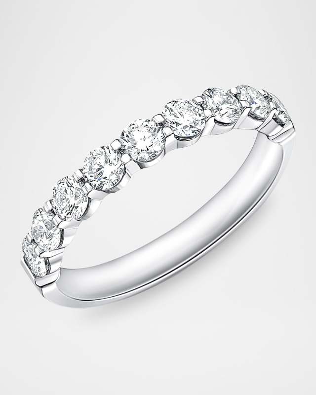 Petite Prong 9-Stone Diamond Band in Platinum
